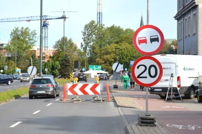 Utrudnienia w ruchu przy Urzędzie Gminy Kołobrzeg