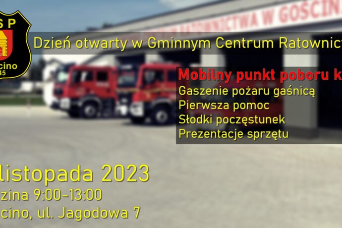 Ochotnicza Straż Pożarna w Gościnie zaprasza na dzień otwarty