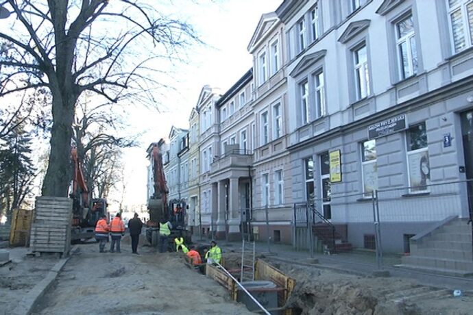 Ulica Pomorska w trakcie remontu