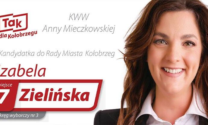 Izabela Zielińska – kandydatka do Rady Miejskiej Kołobrzeg