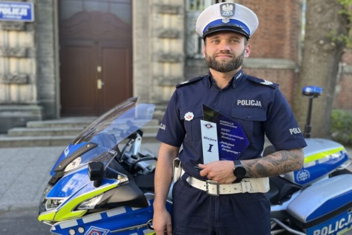 Kołobrzeski policjant z pierwszym miejscem w ogólnopolskim konkursie