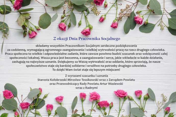 Życzenia z okazji Dnia Pracownika Socjalnego