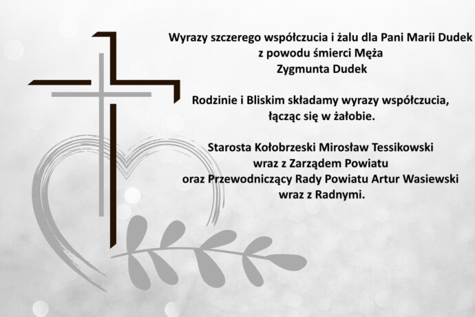 Wyrazy szczerego współczucia i żalu dla Pani Marii Dudek