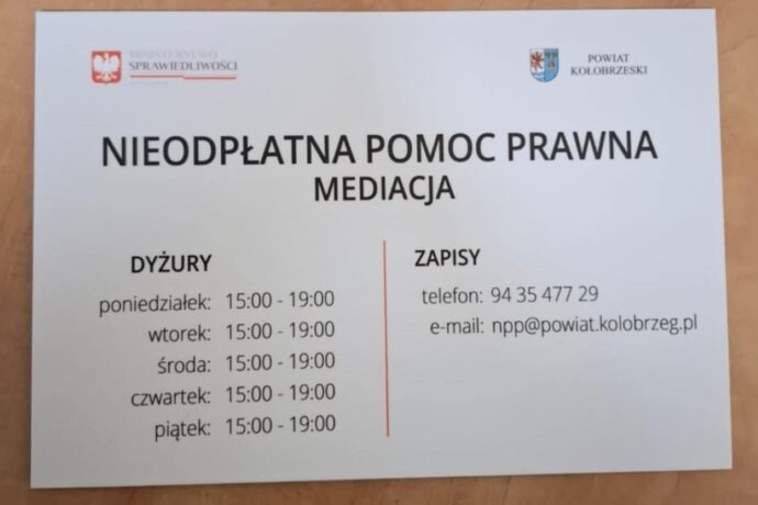 Zmiania siedziby Punktu Nieodpłatnej Pomocy Prawnej