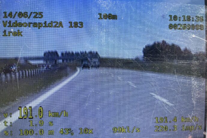 Przekroczył prędkość o ponad 70 km