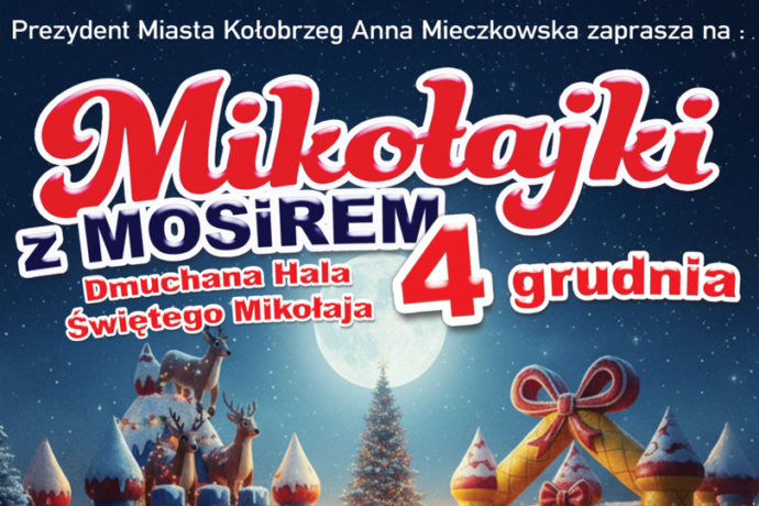 Zapraszamy na „Mikołajki z MOSiR – Dmuchaną Halę Świętego Mikołaja”!