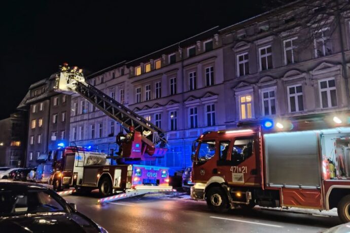 Pożar poddasza w budynku przy Unii Lubelskiej (szczegóły)