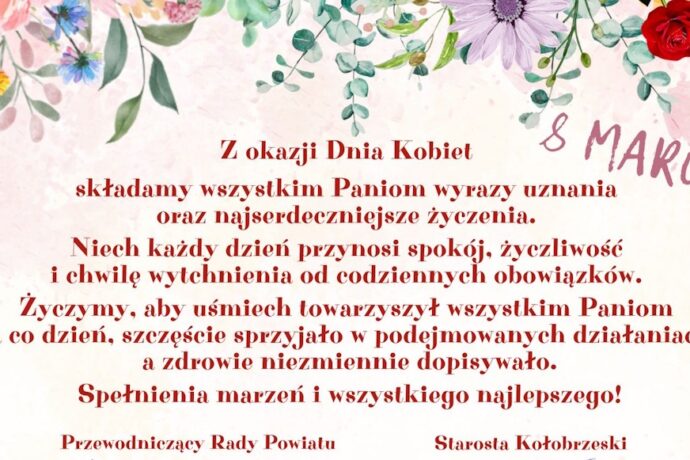 Życzenia z okazji Dnia Kobiet