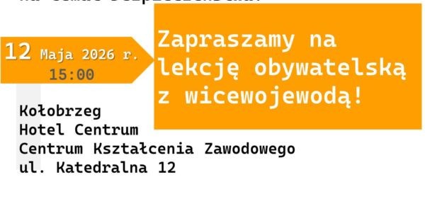 Otwarte spotkanie z Wicewojewodą Zachodniopomorskim dotyczące bezpieczeństwa