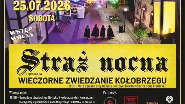 Straż Nocna zaprasza na opowieść o piratach i wieczorne zwiedzanie