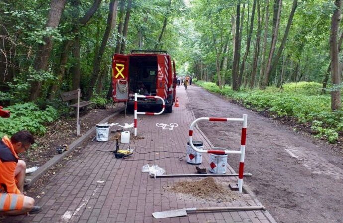Miasto zabezpiecza ścieżkę rowerową przy ul. Arciszewskiego