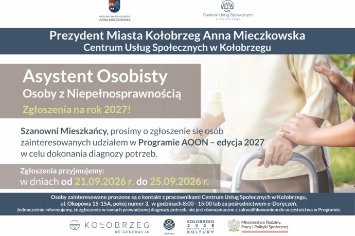 Nabór do programu „Asystent osobisty osoby z niepełnosprawnością”