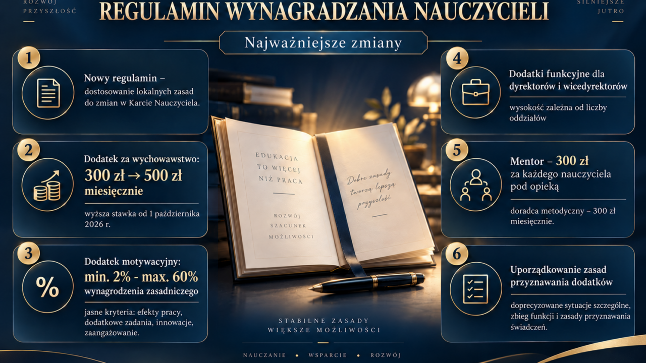 Wyższy dodatek za wychowawstwo i nowe zasady wynagradzania nauczycieli