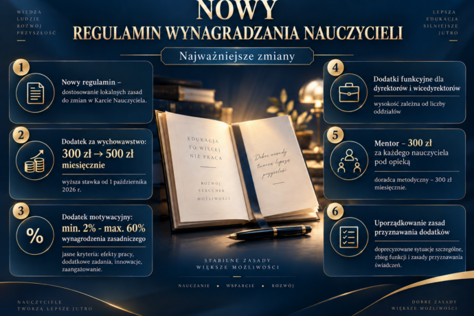 Wyższy dodatek za wychowawstwo i nowe zasady wynagradzania nauczycieli