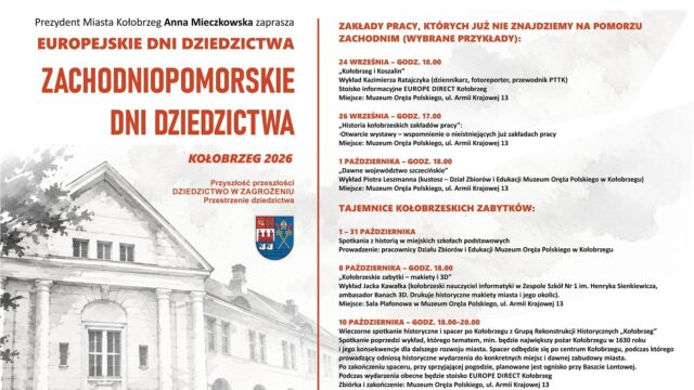 Kołobrzeg zaprasza na Dni Dziedzictwa. Wykłady, wystawa i historyczny spacer