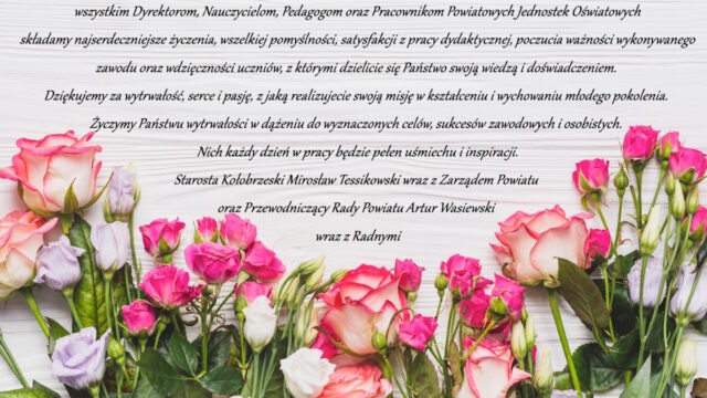 Życzenia z okazji Dnia Edukacji Narodowej